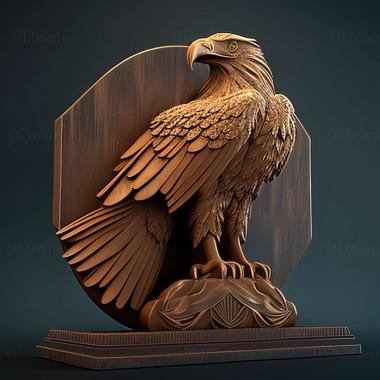 3D model eagle on the small pedestal (STL)